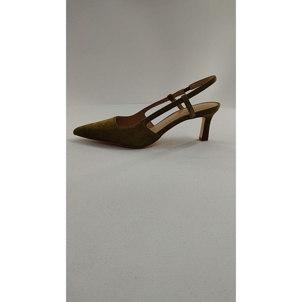 Michael Kors Women Alora Suede Slingback Pump Green 8 - Picture 1 of 2